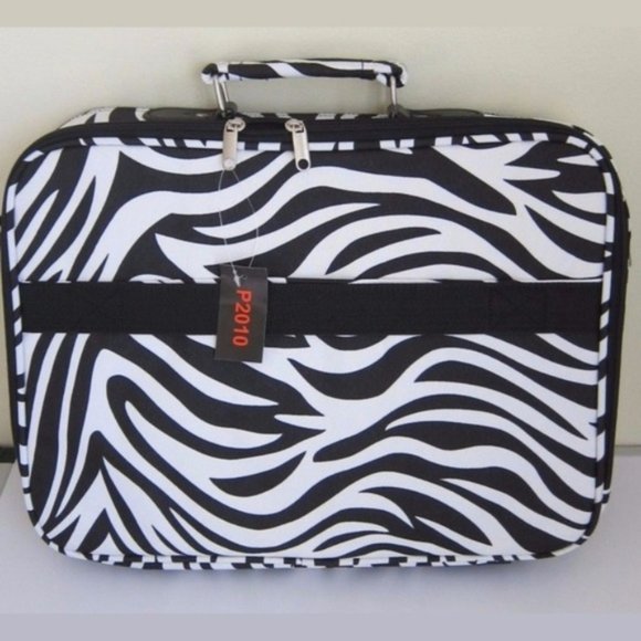 World Traveler Laptop Case Bag 17" Zebra Print NEW - Picture 6 of 8